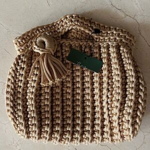 Chunky Knit Clutch Handbag w/Handles